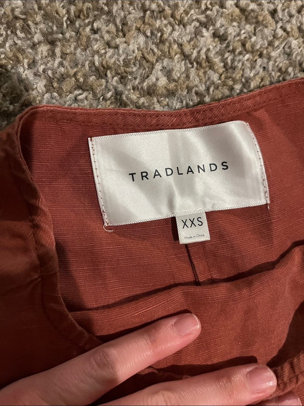 TRADLANDS Rust Mini Draft Dress - Picture 3 of 4